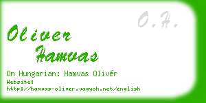 oliver hamvas business card