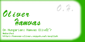 oliver hamvas business card